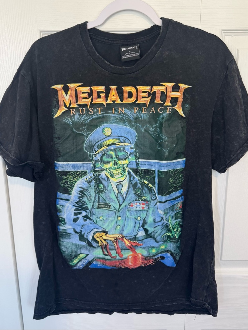MEGADEATH "Rust in Peace" Black Graphic Band Tee Medium
